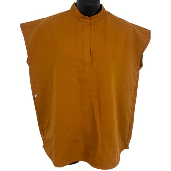 Figs Technical Collection W. Rafaela Scrub Top XS Extra Small Burnt Orange New - Picture 3 of 12